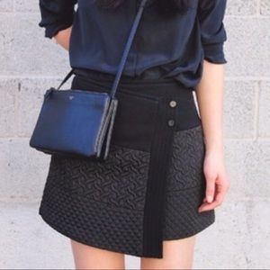 CAbi Textured Swathe Wrap Mini Skirt